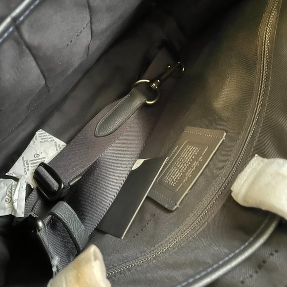 NWT coach METROPOLITAN SOFT BRIEF (COACH 32249) navy - Picture 4 of 5